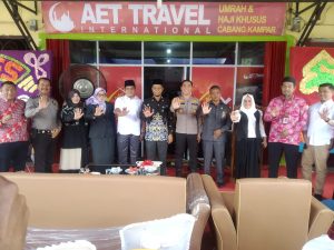 Kapolsek Tambang Hadiri Grand Opening Kantor Cabang AET Travel Haji dan Umroh