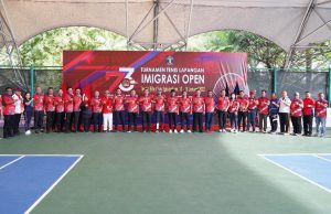 Tim Tenis Kemenkumham Riau Berpartisipasi Pada Turnamen Tenis Lapangan Imigrasi Open 2023