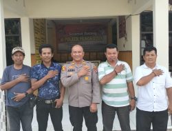 Sejumlah Awak Media di Riau Bersilaturahmi ke Polsek Pangkalan Kecamatan Pangkalan Koto Baru Kabupaten Lima Puluh Kota